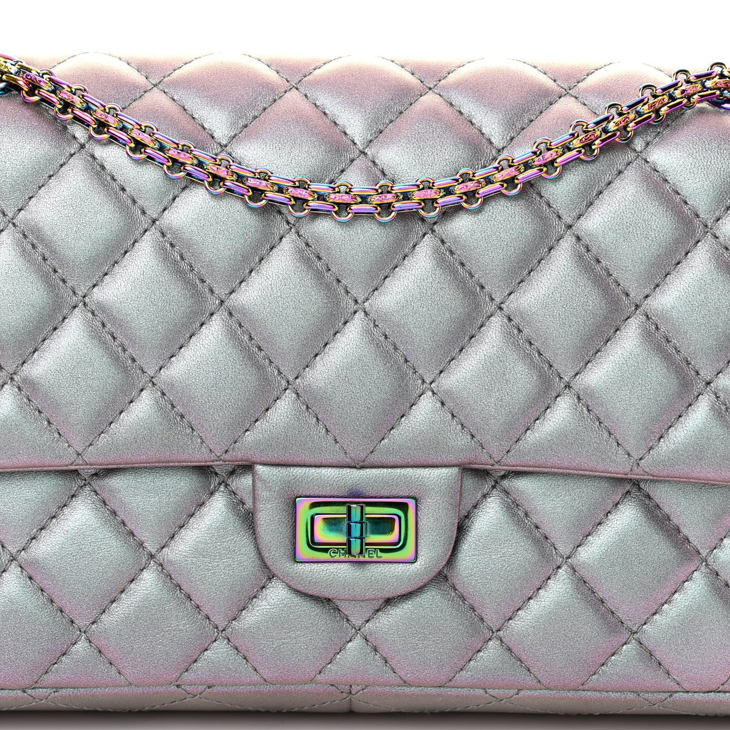 Chanel Iridescent Lambskin Quilted 2.55 Reissue 226 Flap Light Purple 4 of 10