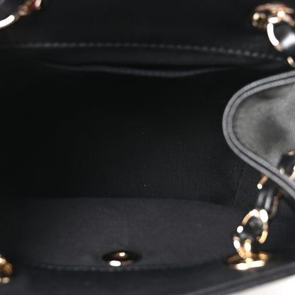 Chanel Shiny Caviar Quilted Small Pockets Drawstring Backpack Black 5 of 10