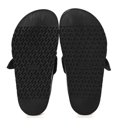 Hermes Suede Calfskin Go Mules 37.5 Black 6 of 9