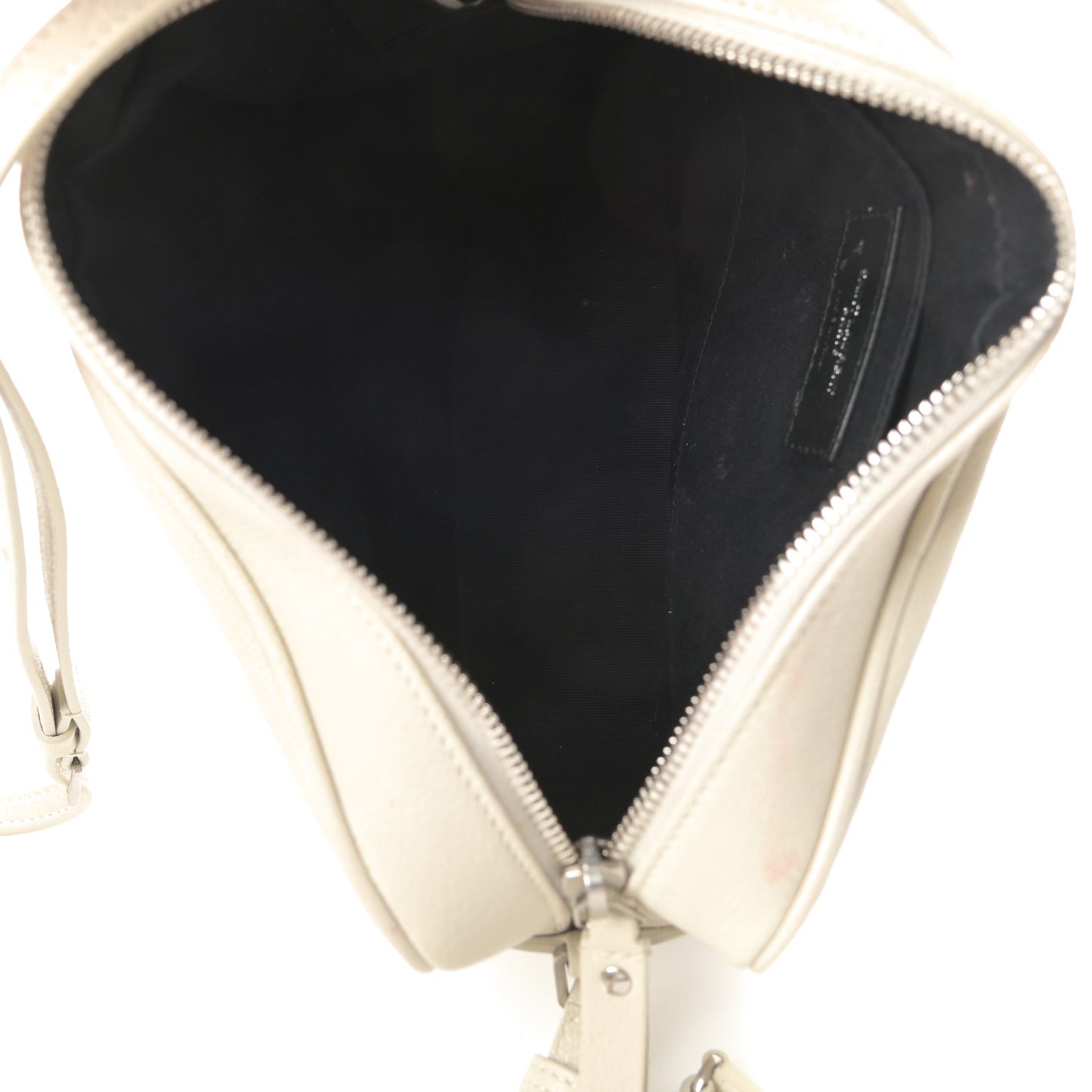 Lambskin Monogram Small Lou Camera Bag White