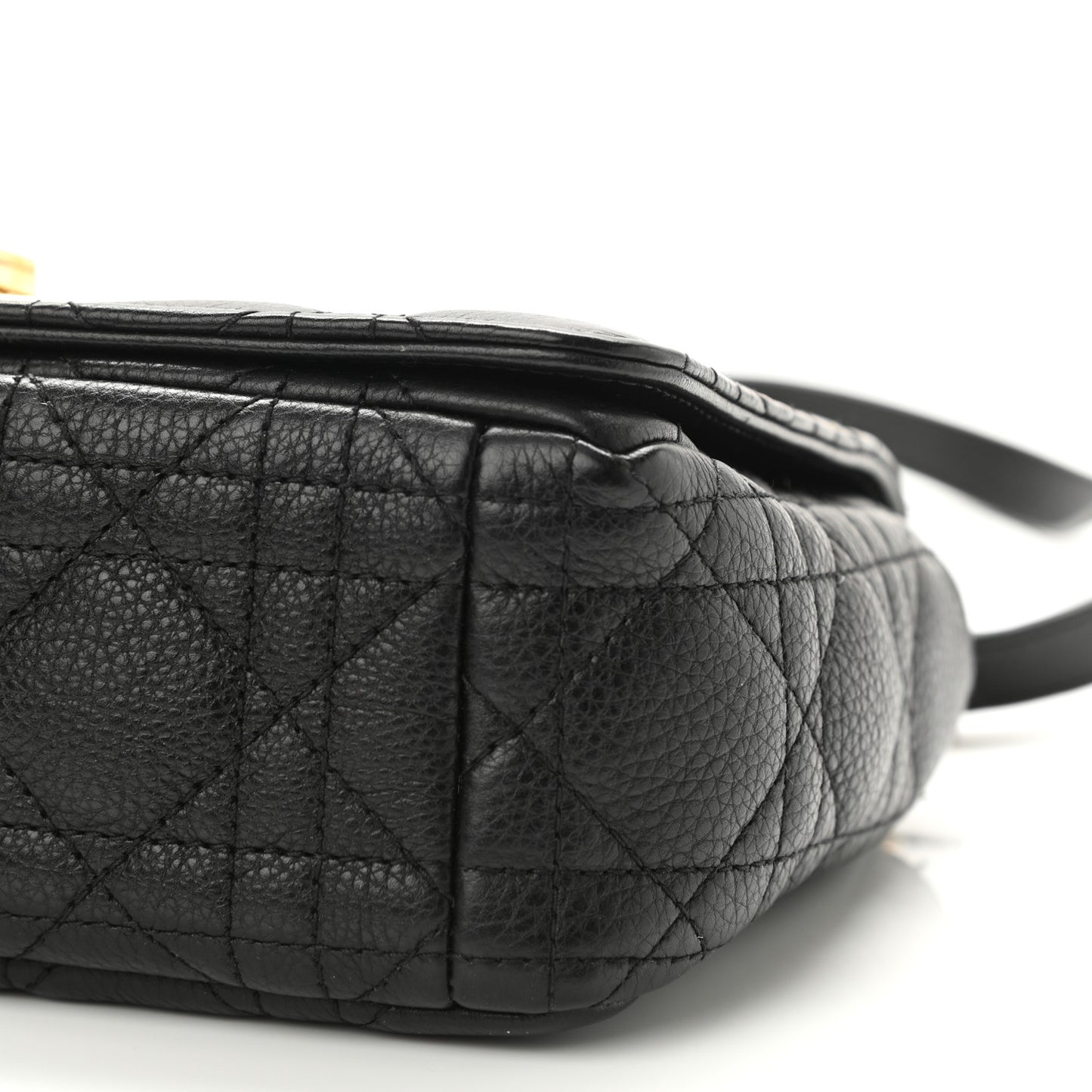 Calfskin Cannage Small Caro Bag Black
