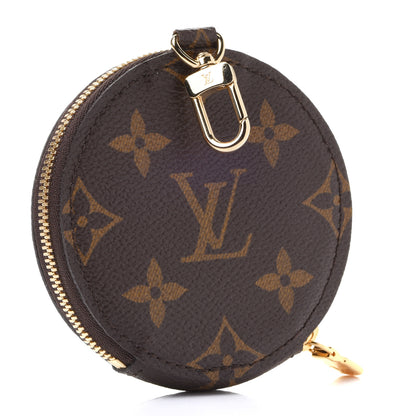 Louis Vuitton Monogram 2021 Christmas Animation Japanese Garden Round Coin Purse Wisteria Pink 3 of 7