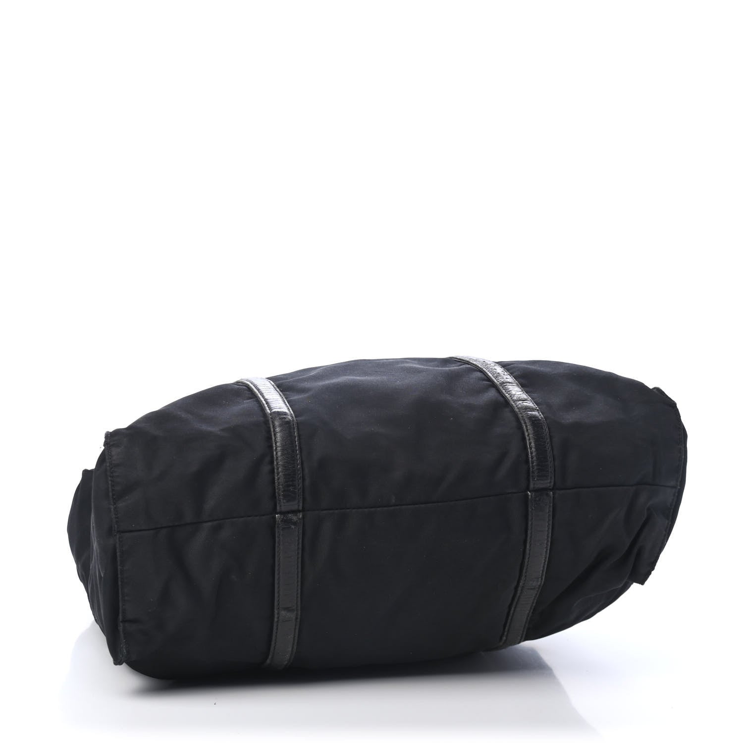Prada Tessuto Nylon Calfskin Shoulder Bag Black 3 of 5