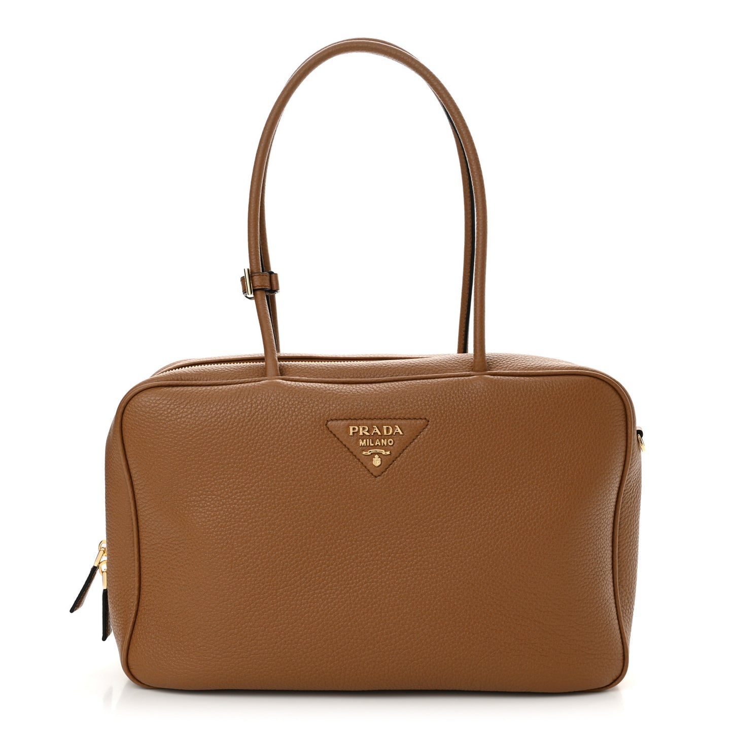 Vitello Daino Large Top Handle Bag Caramel