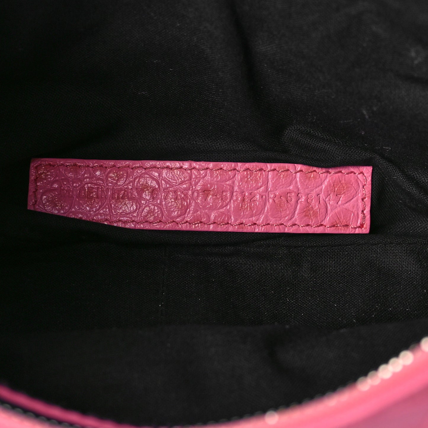 Extra Supple Calfskin Crocodile Embossed Small Le Cagole Shoulder Bag Sweet Pink