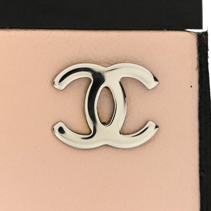 Chanel Calfskin Grosgrain Cap Toe CC Slingback Pumps 40.5 Light Pink Black 11 of 13