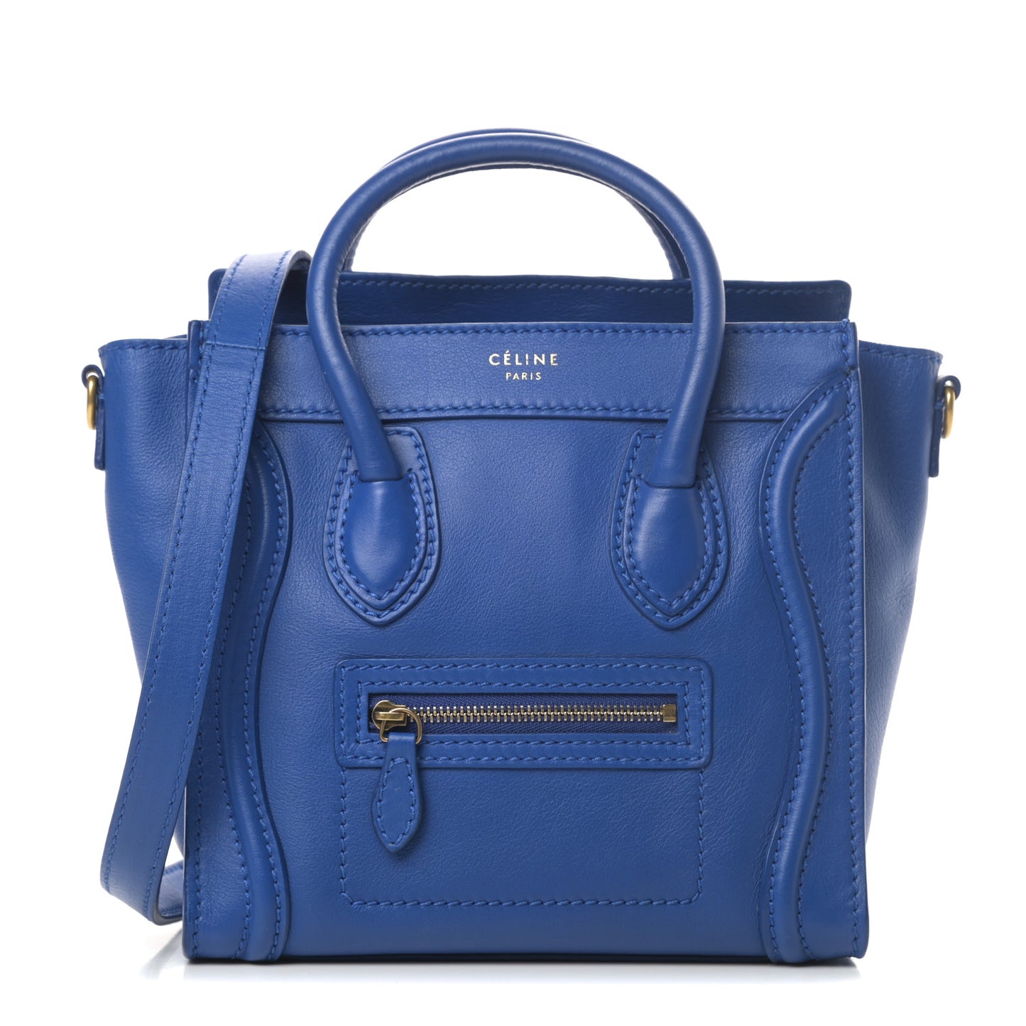 Smooth Calfskin Nano Luggage Royal Blue