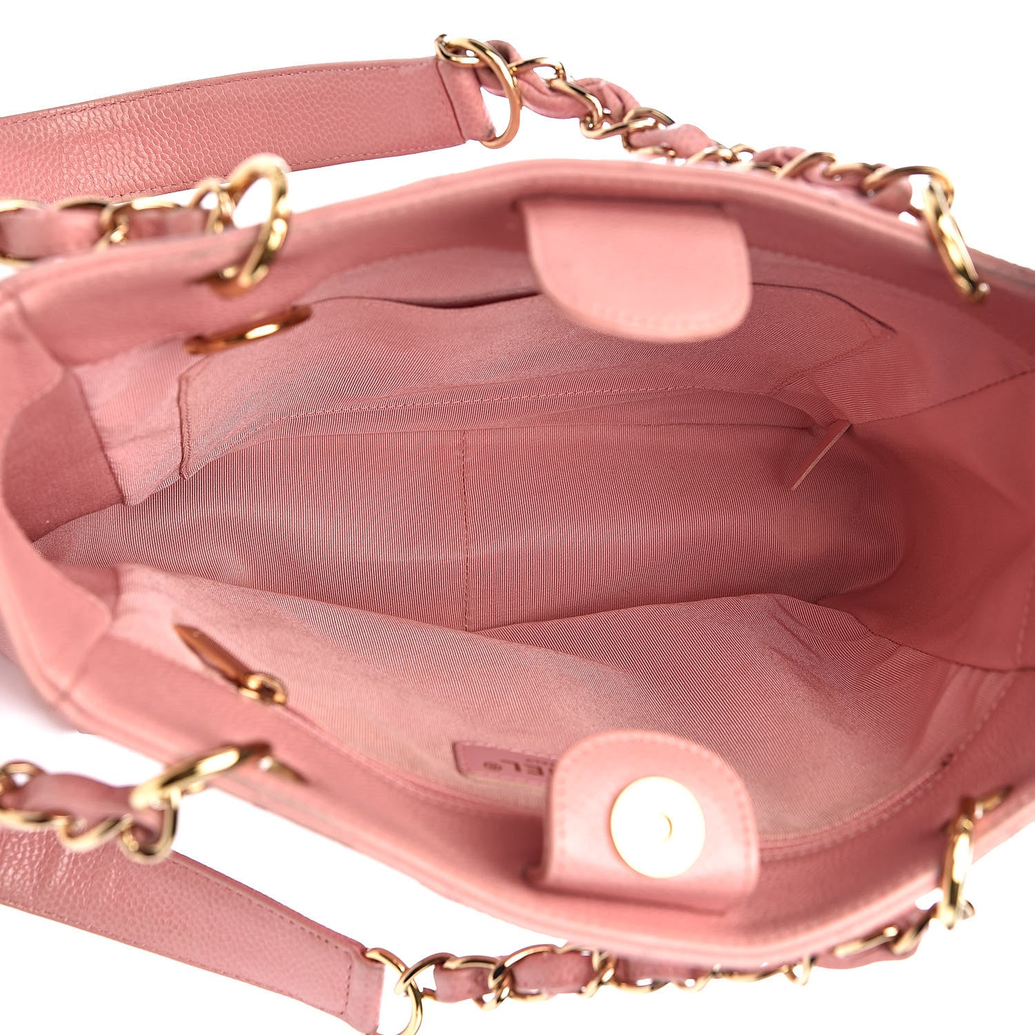 Chanel Caviar Quilted Petit Shopping Tote PST Pink 5 of 12