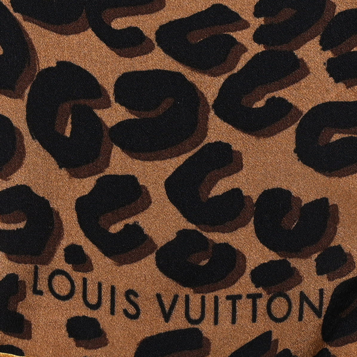 Louis Vuitton Silk Leopard Monogram Square Scarf 2 of 3