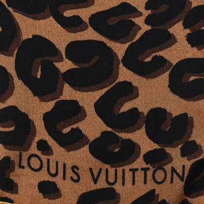 Louis Vuitton Silk Leopard Monogram Square Scarf 2 of 3