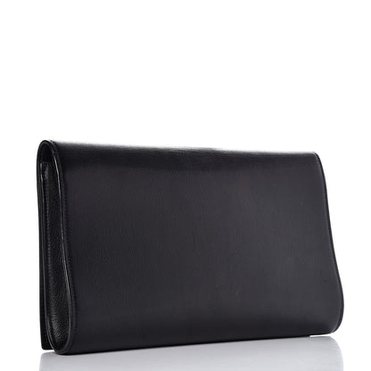 Saint Laurent Calfskin Monogram Large Belle De Jour Clutch Black 2 of 9