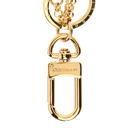 Louis Vuitton Metal Resin Game On Dice and Heart Charm Key Holder Gold 6 of 10