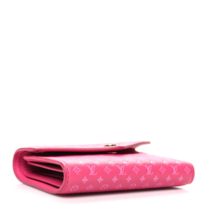 Louis Vuitton Calfskin Nanogram Embossed Victorine Wallet Rose 4 of 9