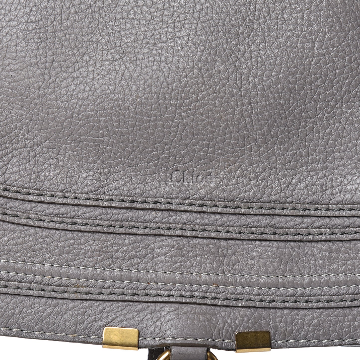 Calfskin Large Marcie Satchel Cashmere Grey