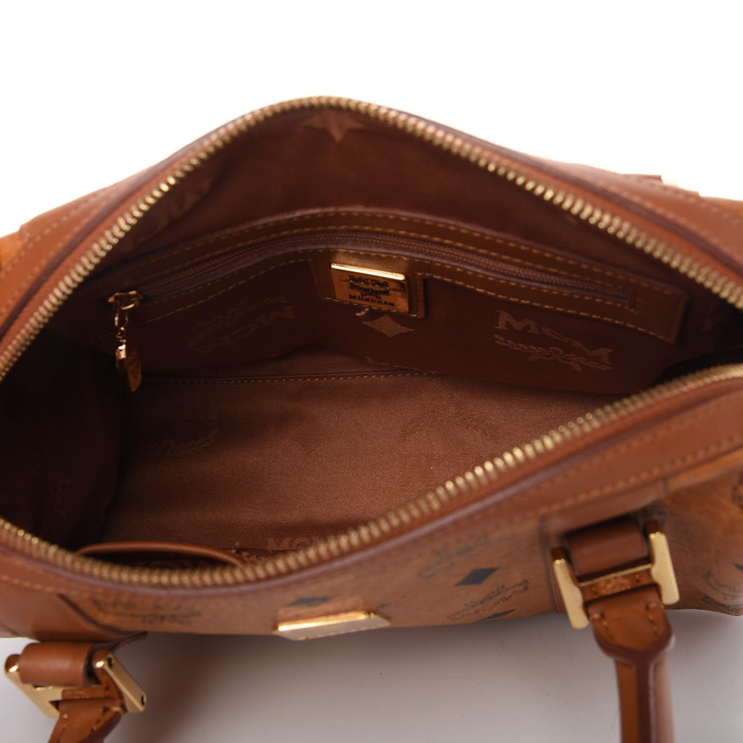 Visetos Mini Boston Bag Cognac