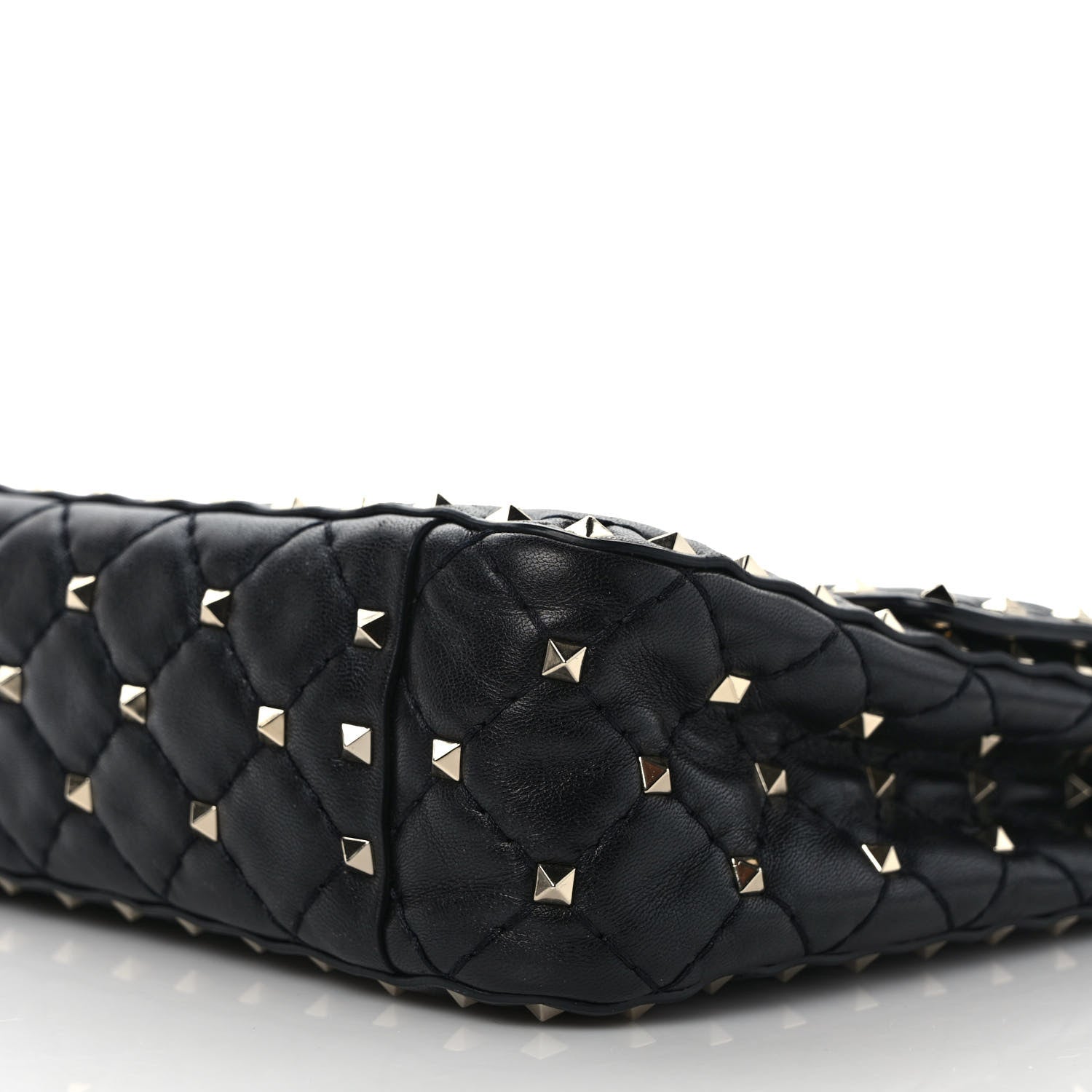 Valentino Garavani Lambskin Medium Rockstud Spike Shoulder Bag Black 7 of 7