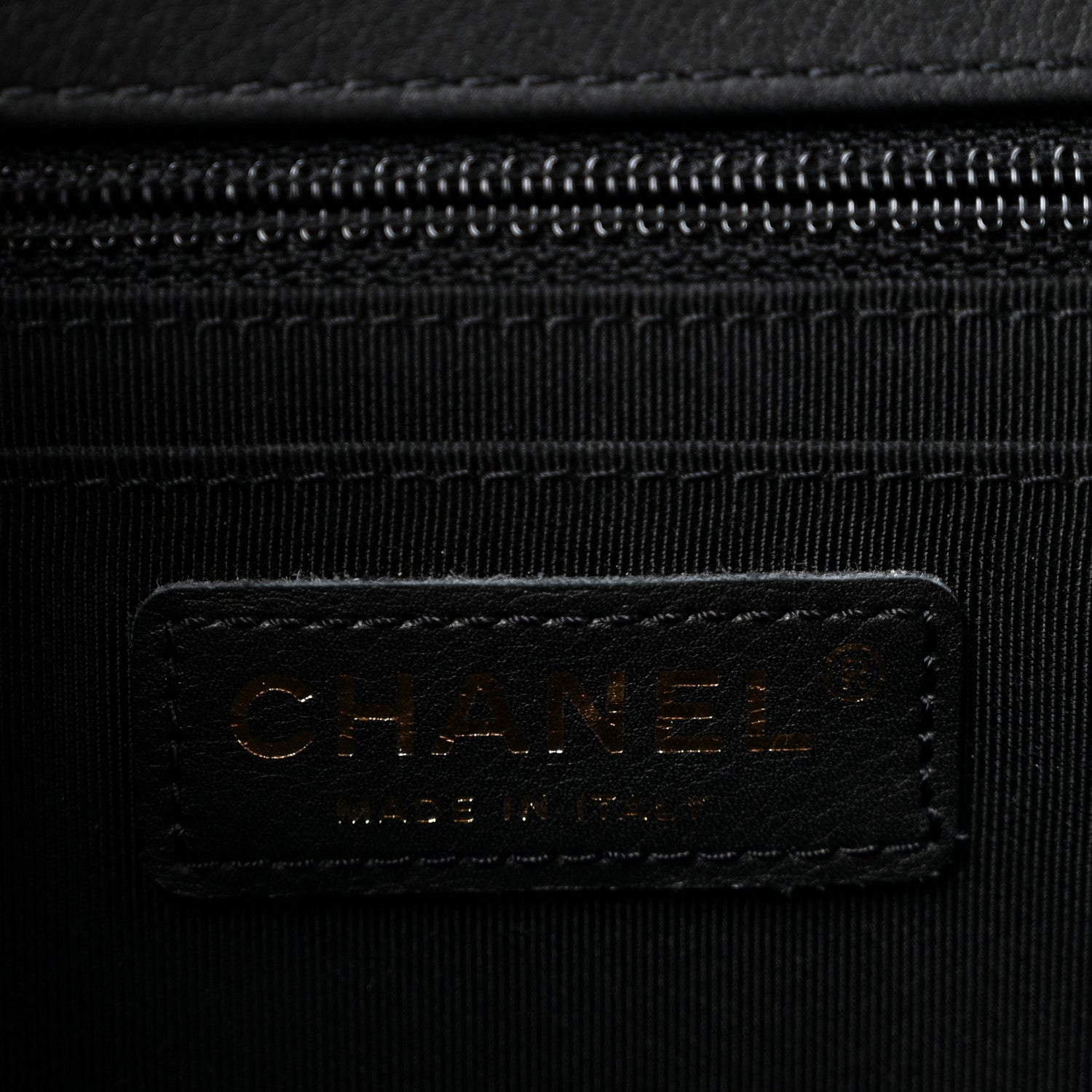 Chanel Calfskin Chevron Quilted Large Statement Flap Black 5 of 11