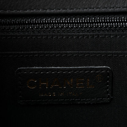 Chanel Calfskin Chevron Quilted Large Statement Flap Black 5 of 11