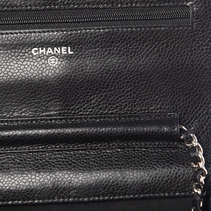 Chanel Caviar Quilted Wallet On Chain WOC Black 9 of 11