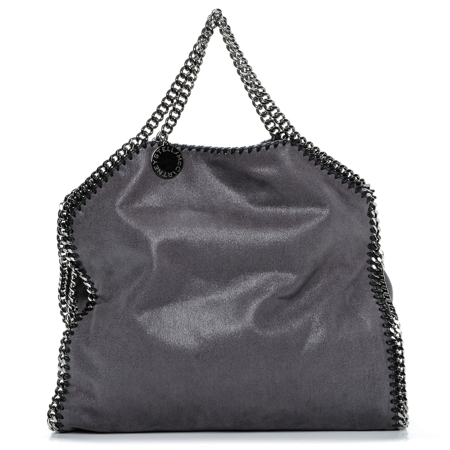 Shaggy Deer Falabella Fold Over Tote Grey
