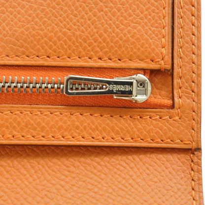 Hermes Veau Epsom Bearn Wallet Orange 8 of 9