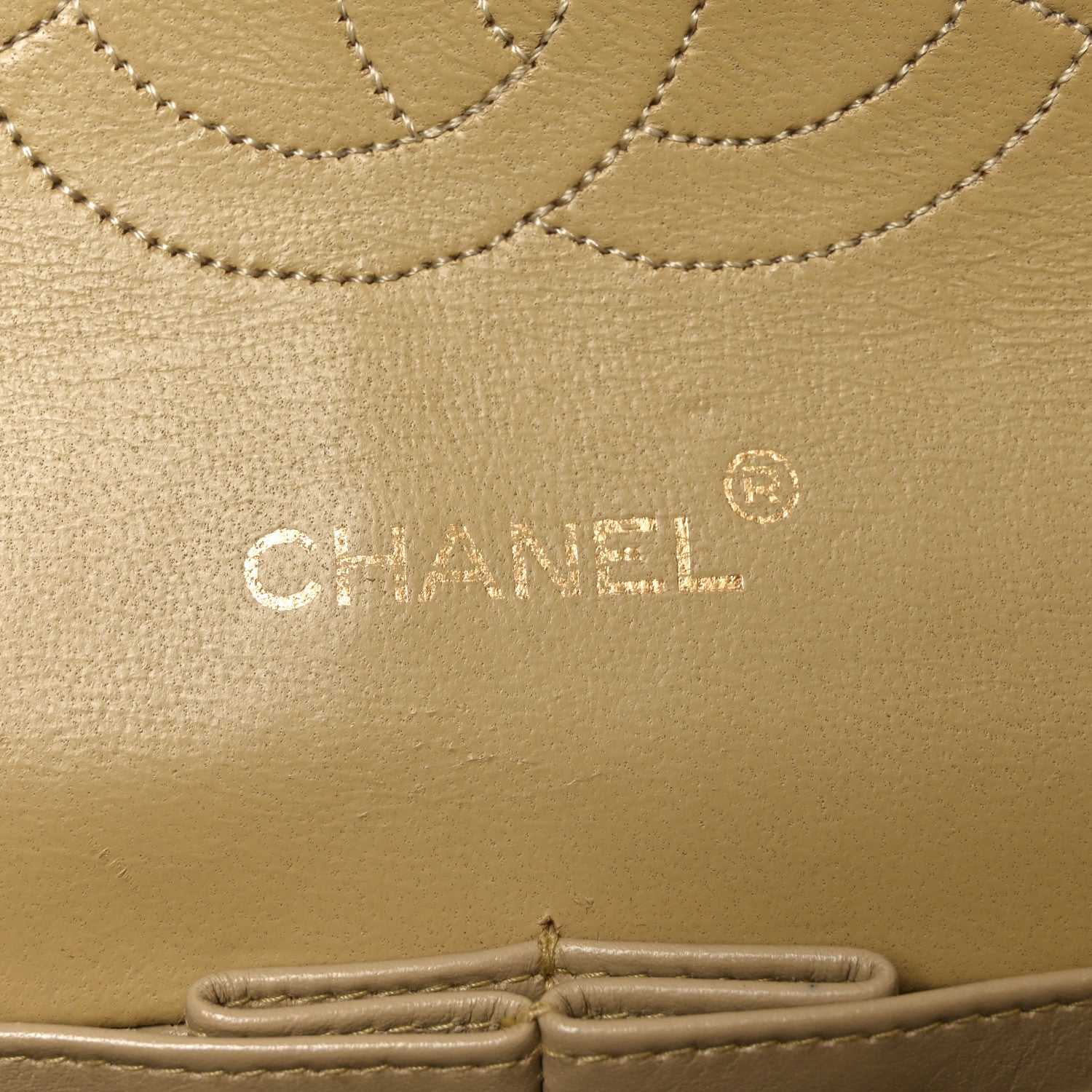 Chanel Lambskin Quilted Medium Double Flap Beige 6 of 10