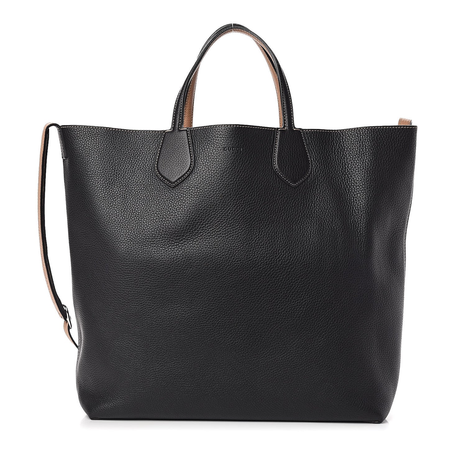 Cellarius Calfskin Bi-Color Medium Ramble Reversible Tote Black Camelia