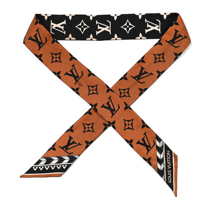 Louis Vuitton Silk Monogram LV Crafty Bi Color BB Bandeau Caramel Black 1 of 6