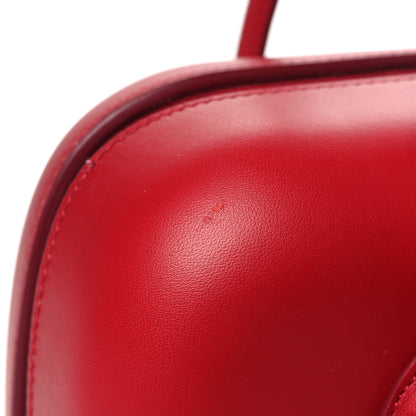 Alexander McQueen Calfskin Reverse Top Handle Clutch Red 10 of 11