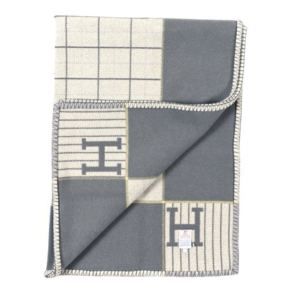 Hermes Wool Cashmere Avalon Cabriole Blanket Gris Perle 2 of 3