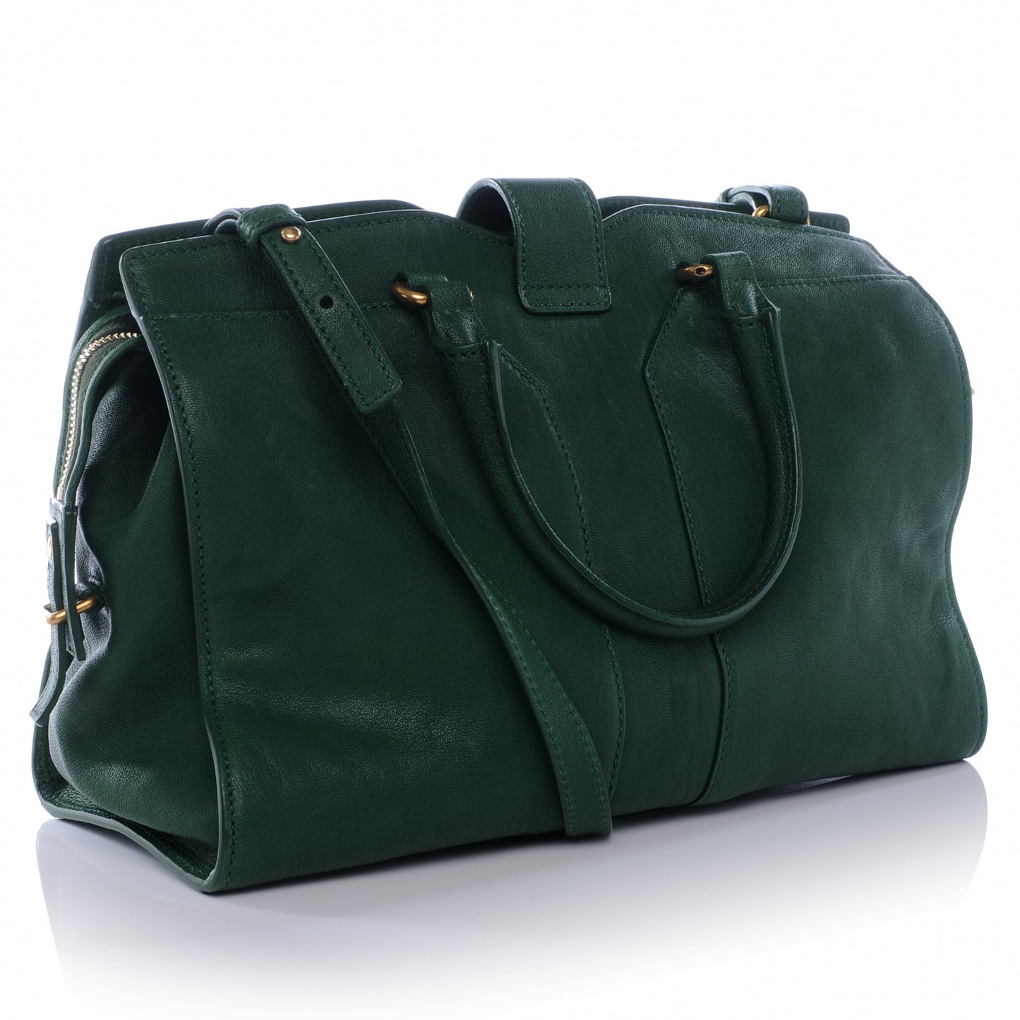 Leather Mini Cabas Chyc Green