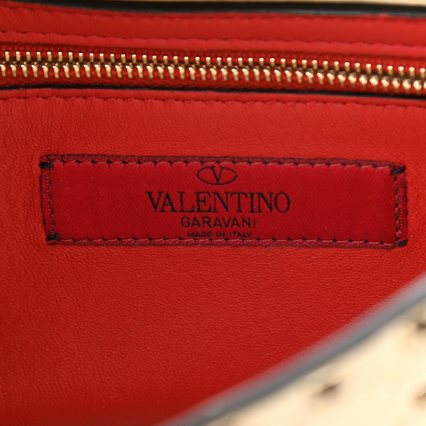 Nappa Medium Rockstud Spike Shoulder Bag Light Ivory