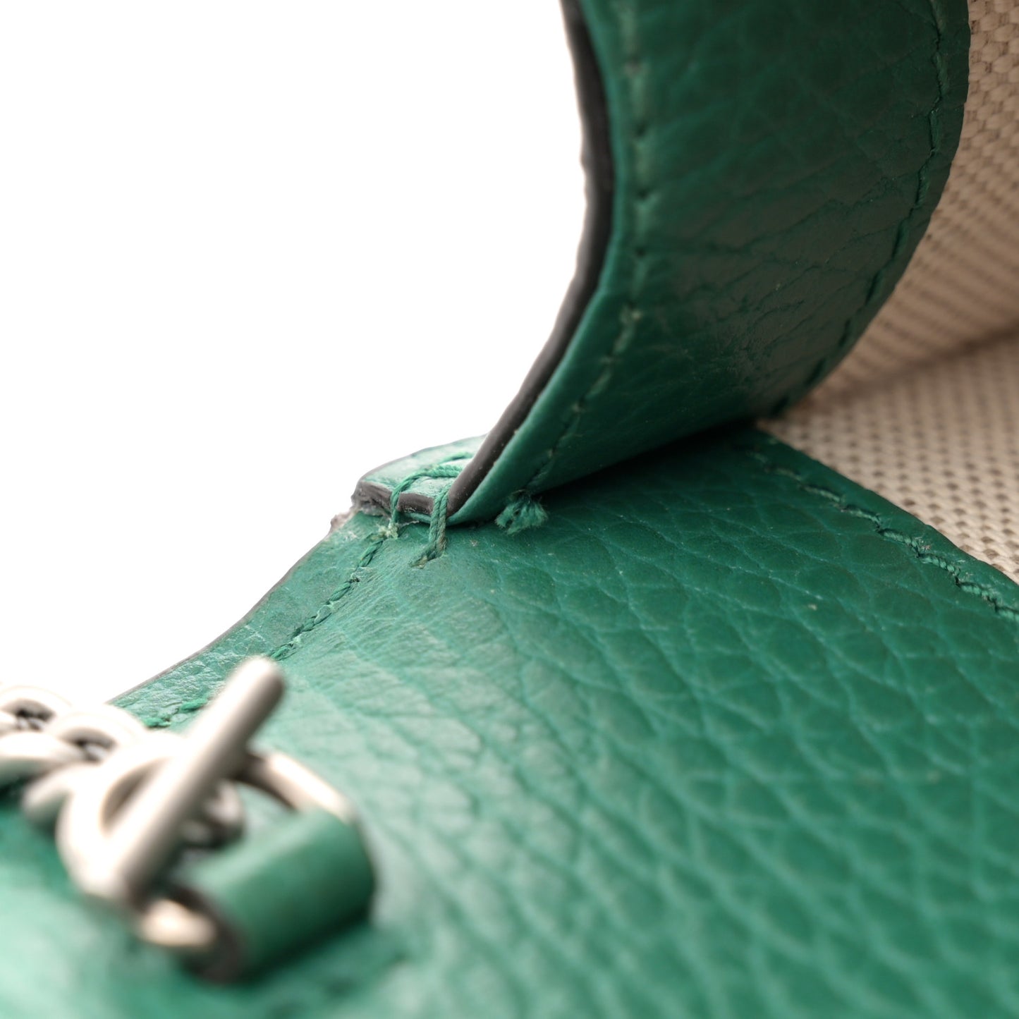 Dollar Calfskin Crystal Mini Dionysus Top Handle Bag Emerald