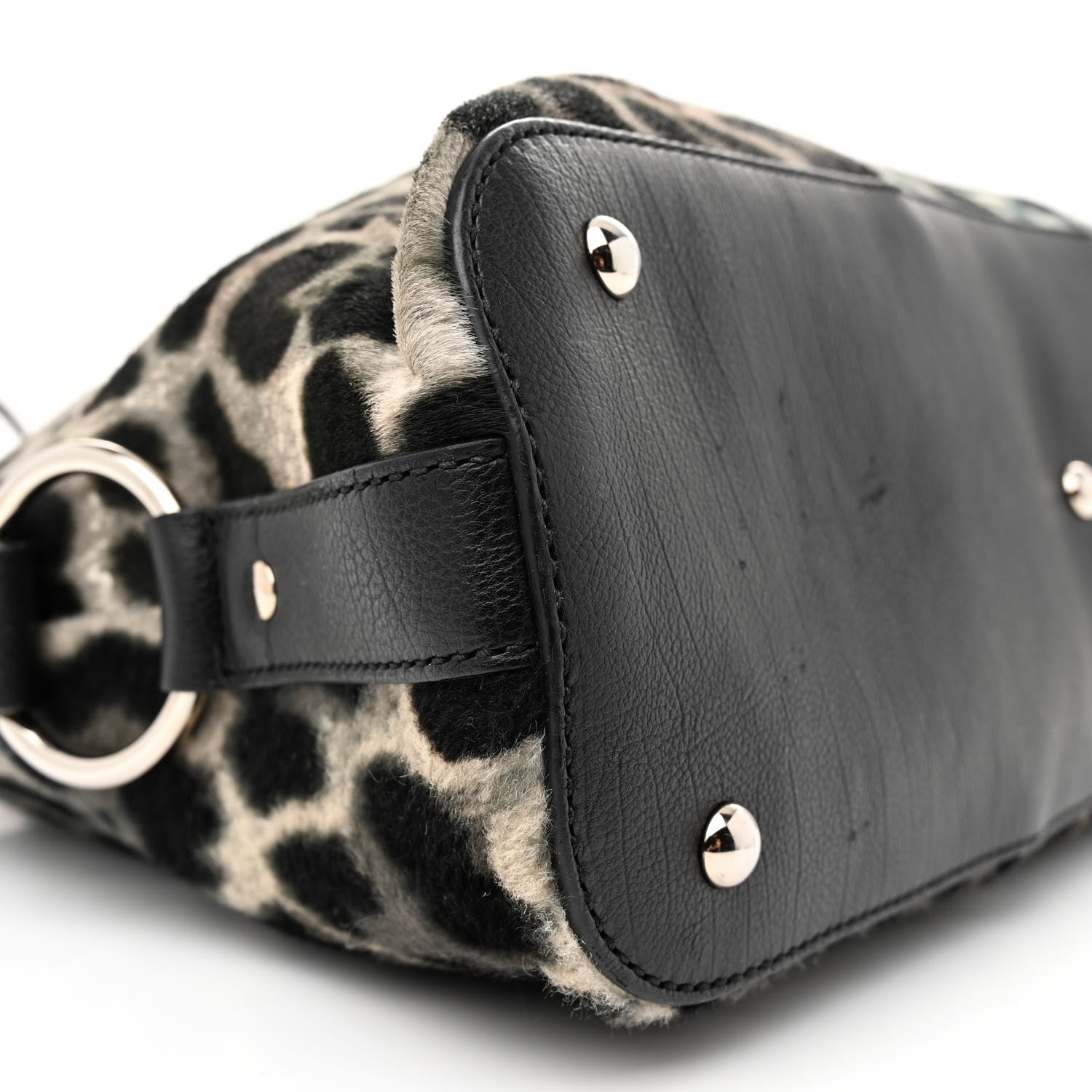 Saint Laurent Calf Hair Leopard Print Large Muse Black 9 of 13