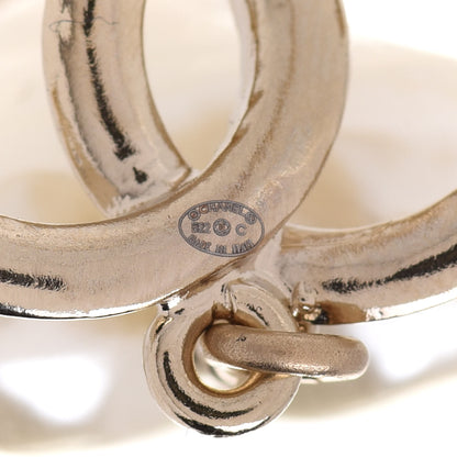 Chanel Pearl CC Double Heart Drop Earrings Gold 4 of 5