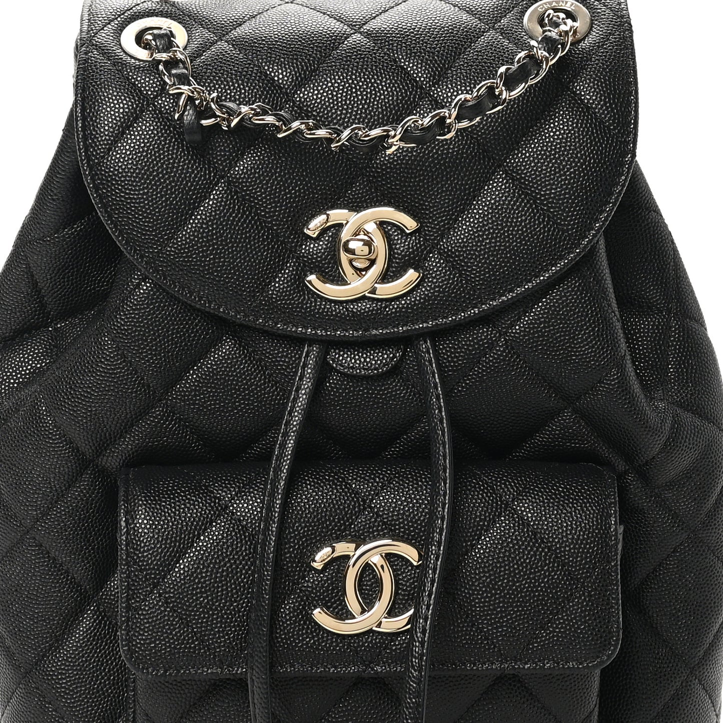 Caviar Quilted Backpack Bag Black