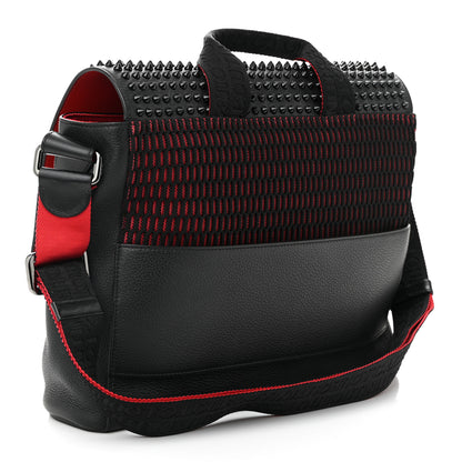 Christian Louboutin Calfskin Spikes Loubiclic Messenger Black 3 of 10
