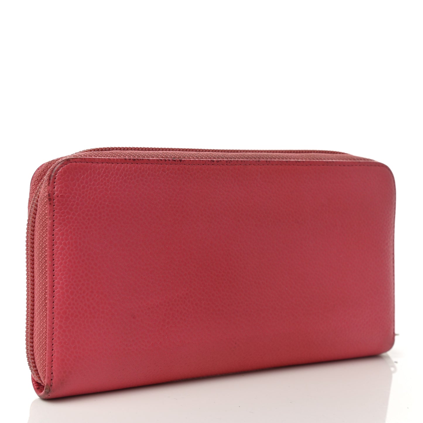 Caviar Large Timeless CC Zip Around Wallet Pink