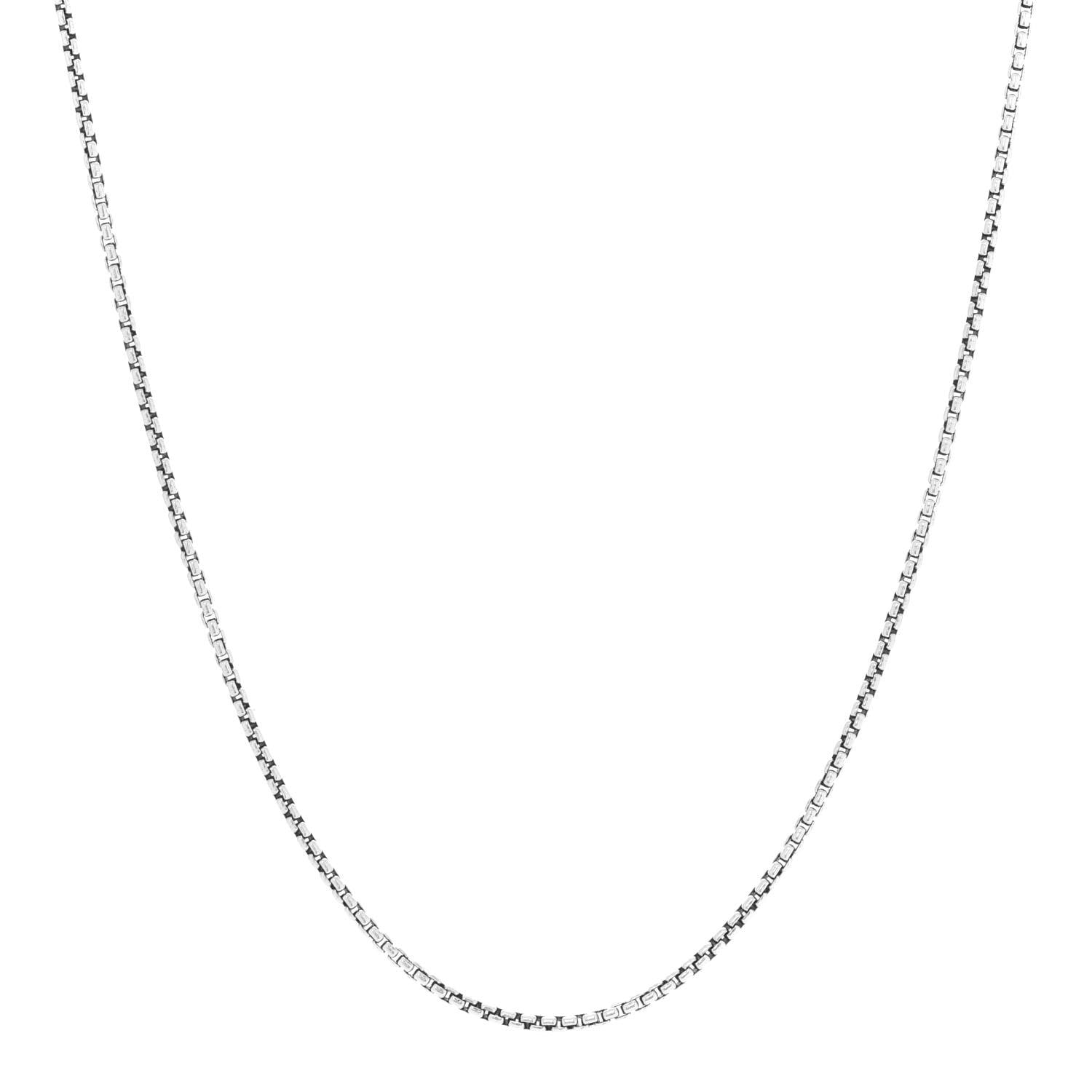 David Yurman Sterling Silver 2.7mm Small Box Chain Necklace 24" 1 of 6