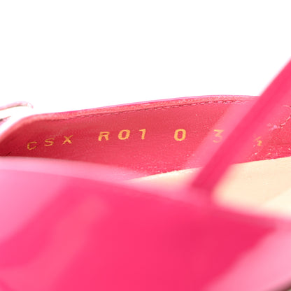 Valentino Garavani Patent Tonal Vlogo Slingback 80mm Pumps 37.5 Blossom 7 of 9