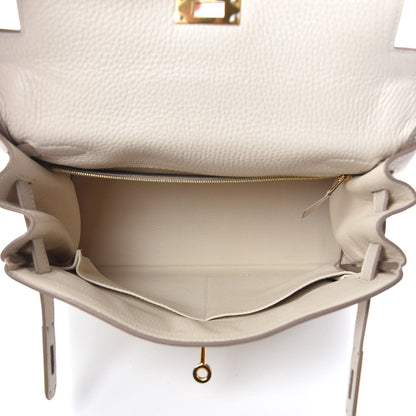 Hermes Taurillon Clemence Kelly Retourne 28 Craie 7 of 46