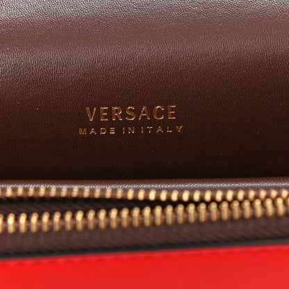 Versace Vitello Barocco Virtus Top Handle Shoulder Ba Red 6 of 7