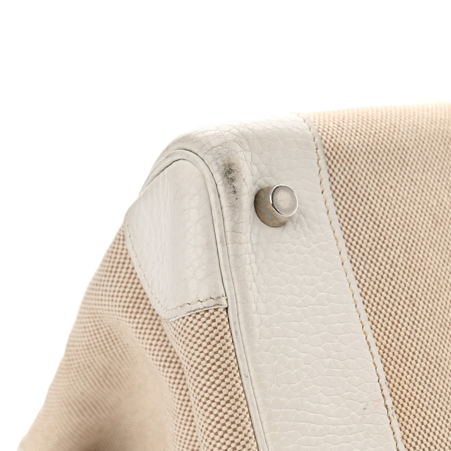 Toile Taurillon Clemence Birkin 35 White