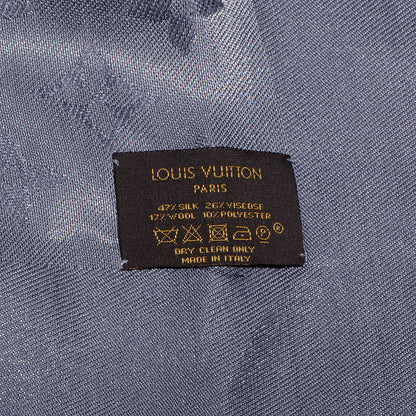 Louis Vuitton Monogram Silk Wool Shine Shawl Anthracite 5 of 5