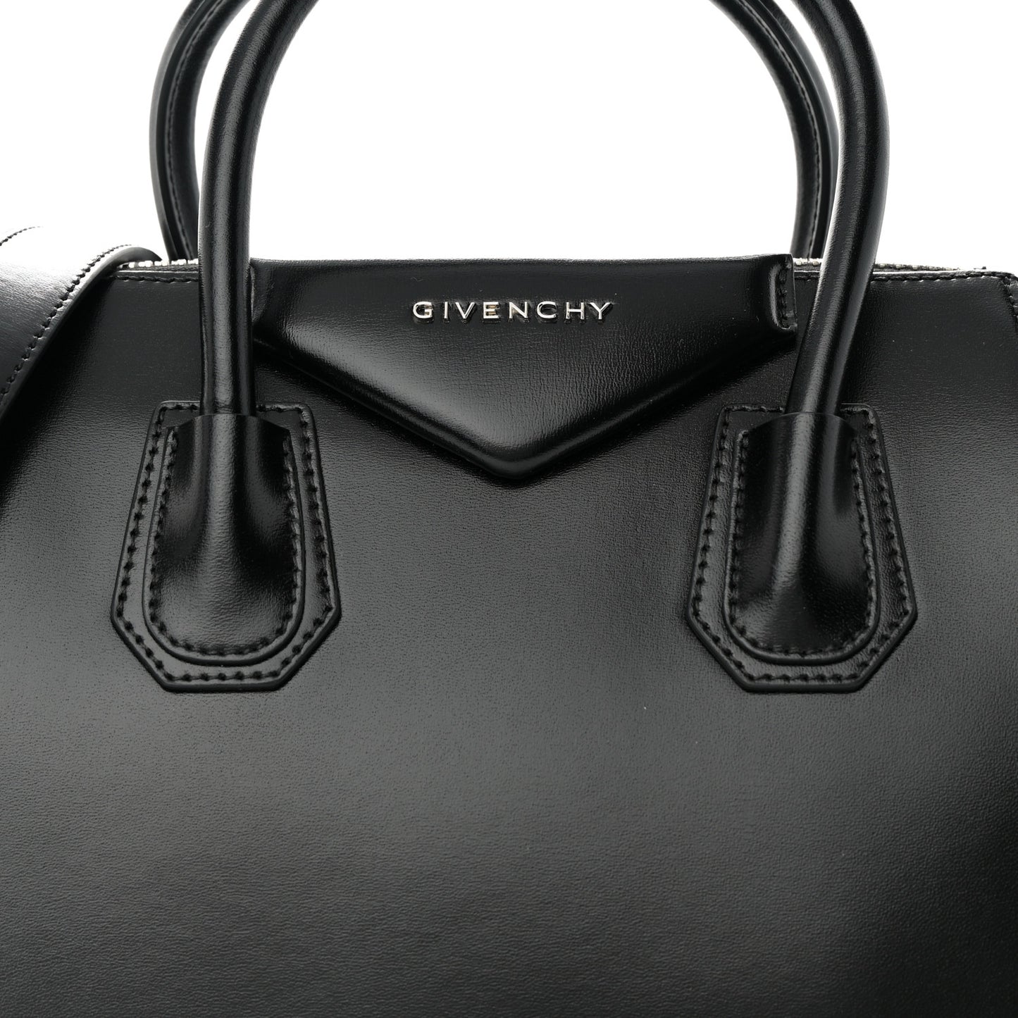 Shiny Lord Calfskin Small Antigona Black