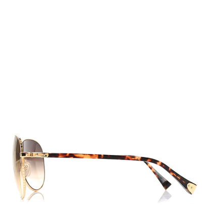 Louis Vuitton Conspiration Pilote Sunglasses Z0164U Gold 3 of 7