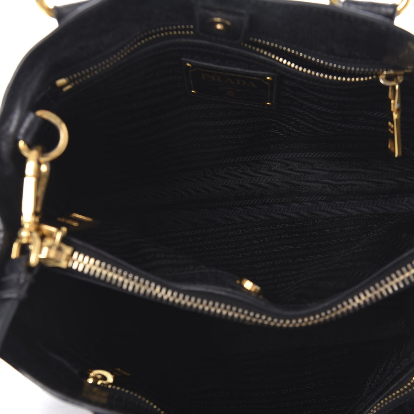 Vitello Shine Top Handle Bag Black