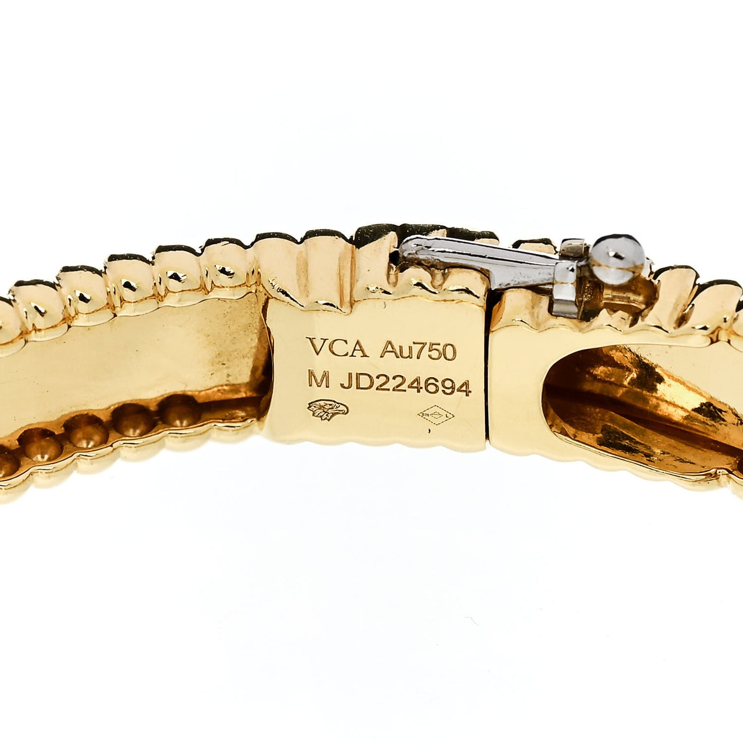 18K Yellow Gold Perlee Signature Bangle Bracelet M