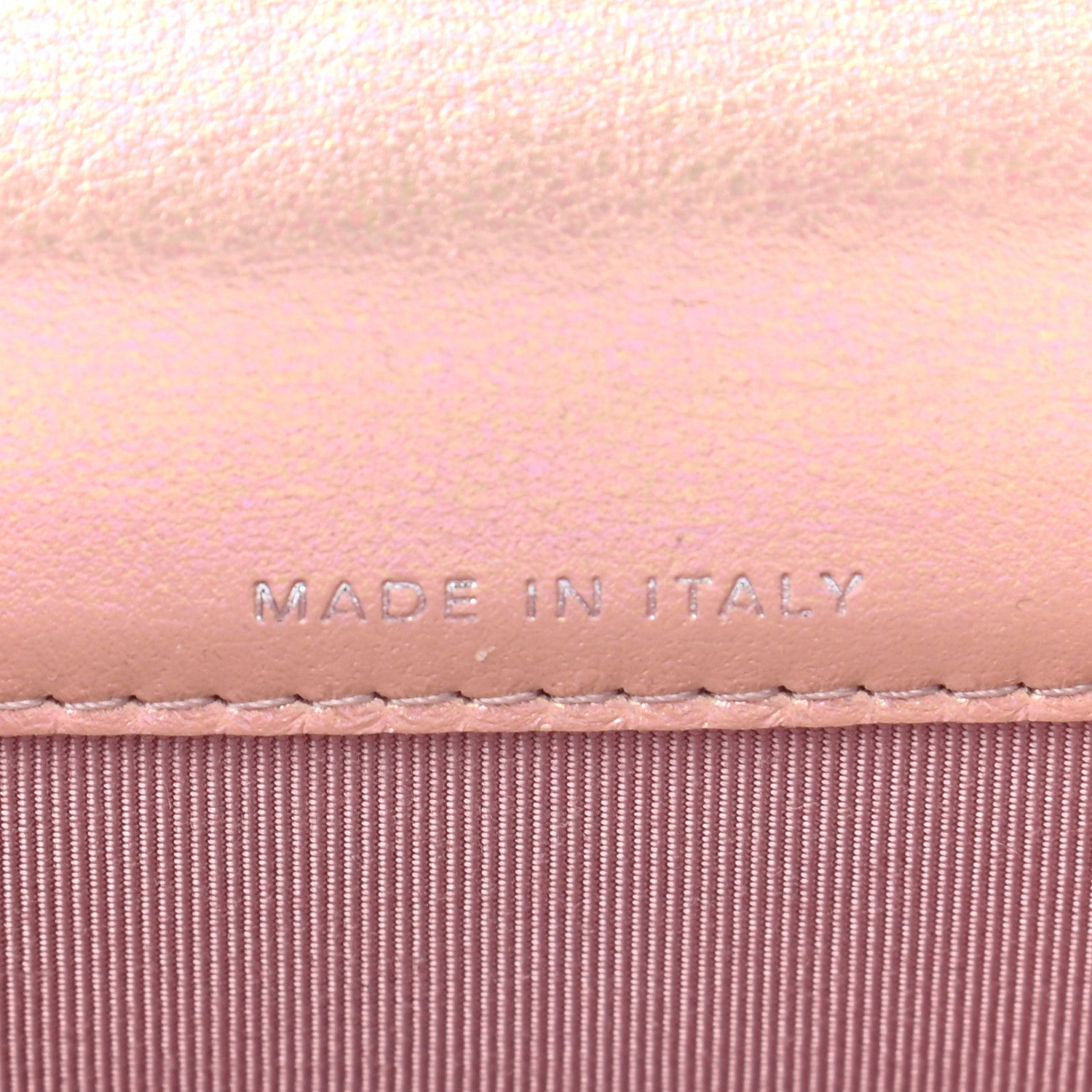 Chanel Iridescent Calfskin Quilted Flap Card Holder Wallet Pink 7 of 8