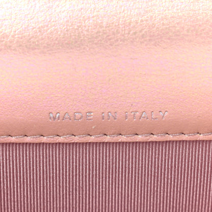 Chanel Iridescent Calfskin Quilted Flap Card Holder Wallet Pink 7 of 8